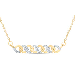 1/6CTW-DIA CN 4.90MM GIFT CUBAN NECKLACE (18 INCH)
