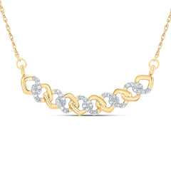 10K Yellow Gold 1/6 CTW-Natural Diamond 10.4MM Gift Cuban Necklace (18 Inch ) 1.765 Gram