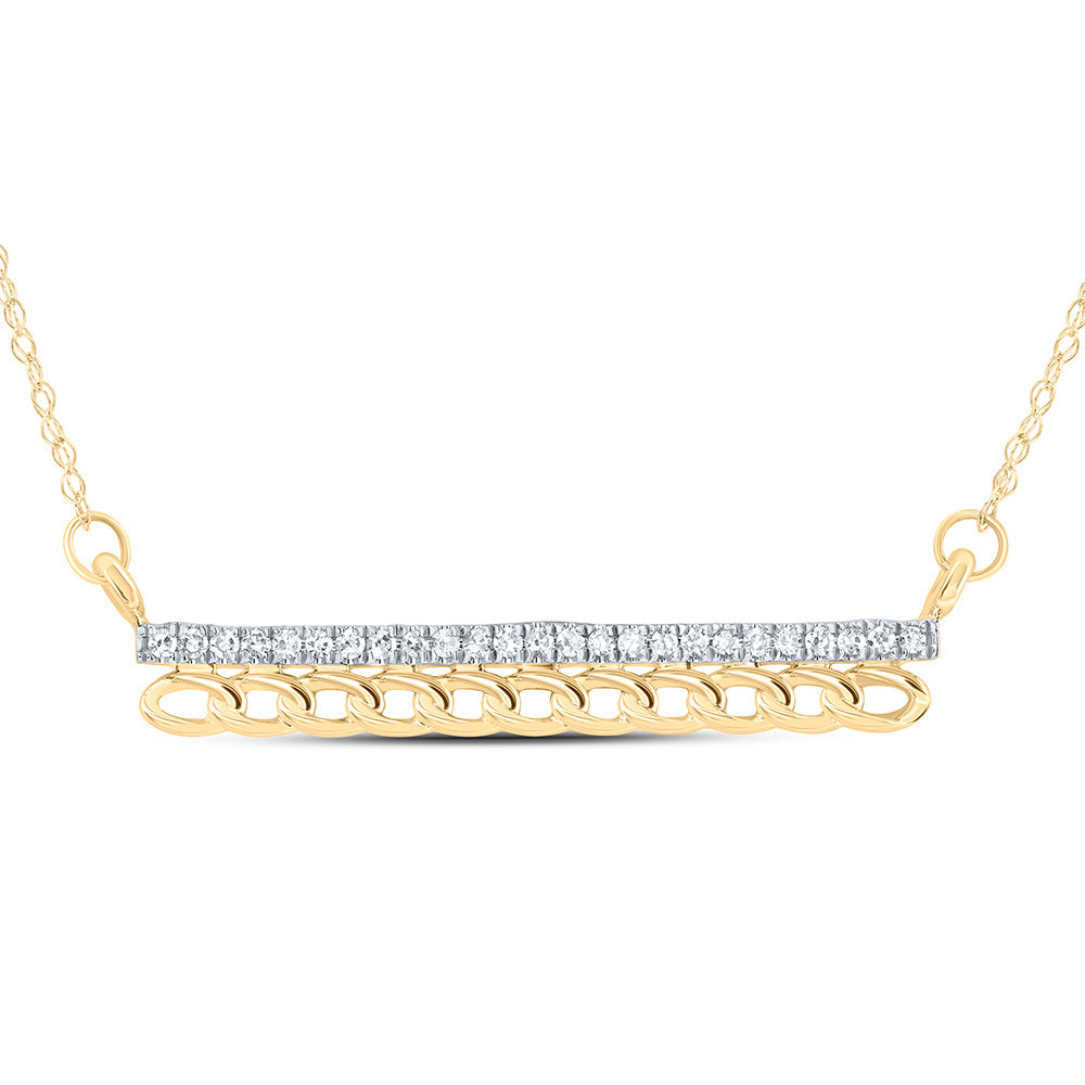 1/8CTW-DIA CN 3.40MM GIFT CUBAN NECKLACE (18 INCH)