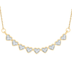 1/10CTW-DIA CN 8.80MM GIFT HEART NECKLACE (18 INCH)