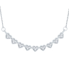 1/10CTW-DIA CN  8.8MM GIFT HEART NECKLACE (18 INCH)