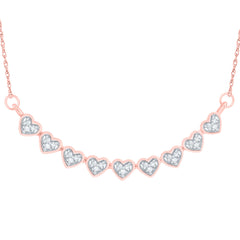 1/10CTW-DIA CN 8.80MM GIFT HEART NECKLACE (18 INCH)