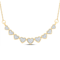 1/6CTW-DIA CN GIFT HEART NECKLACE (18 INCH)