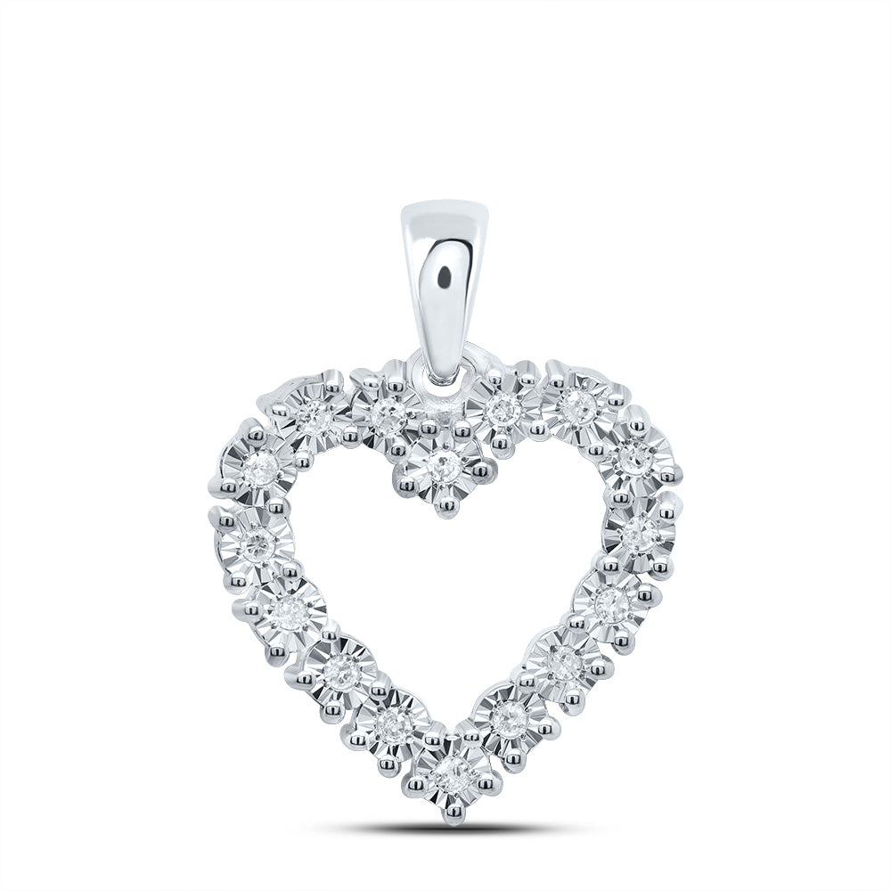 1/10CTW-DIA P1 GIFT HEART PENDANT