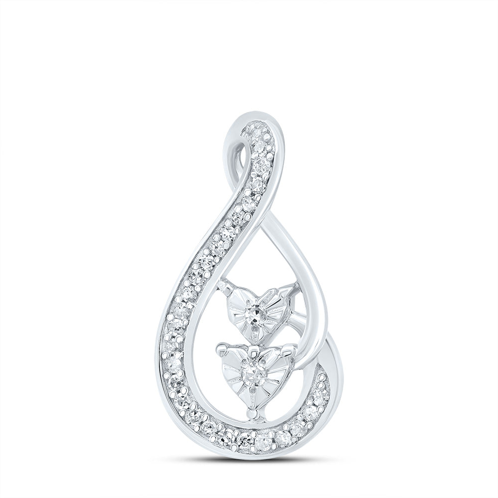 1/12CTW-DIA P1 GIFT HEART PENDANT