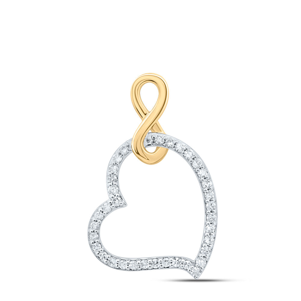 1/6CTW-DIA CN FASHION HEART INFINITY PENDANT