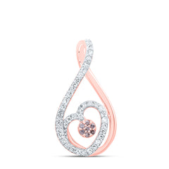 1/5CTW-DIA CN COGNAC NATURAL FASHION HEART PENDANT