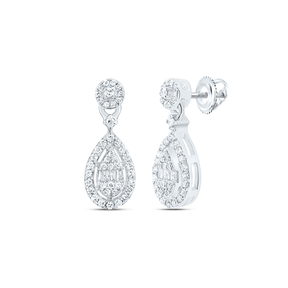 1/3CTW-DIA P1 GIFT PEAR DANGLING EARRING