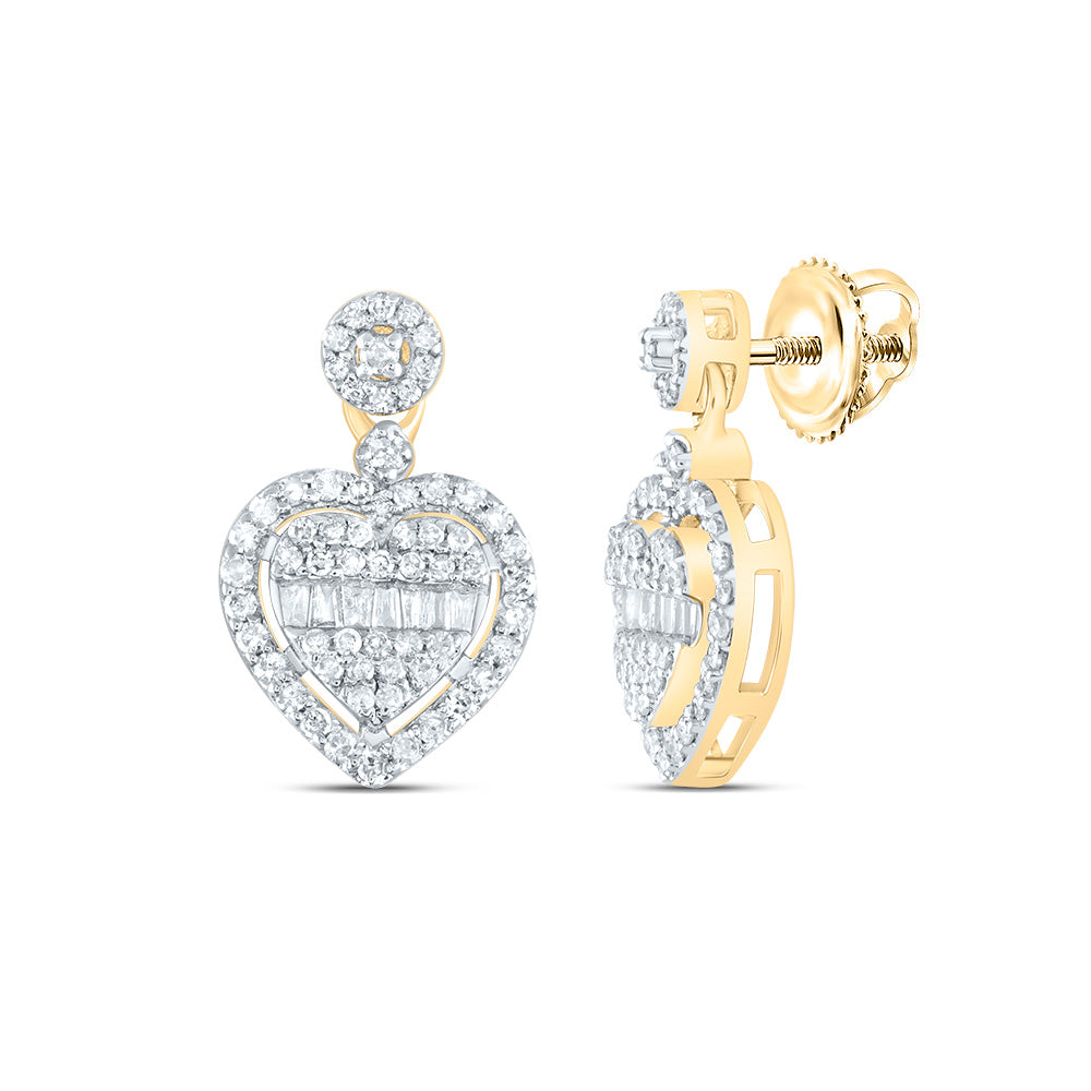 1/2CTW-DIA P1 GIFT HEART DANGLING EARRING