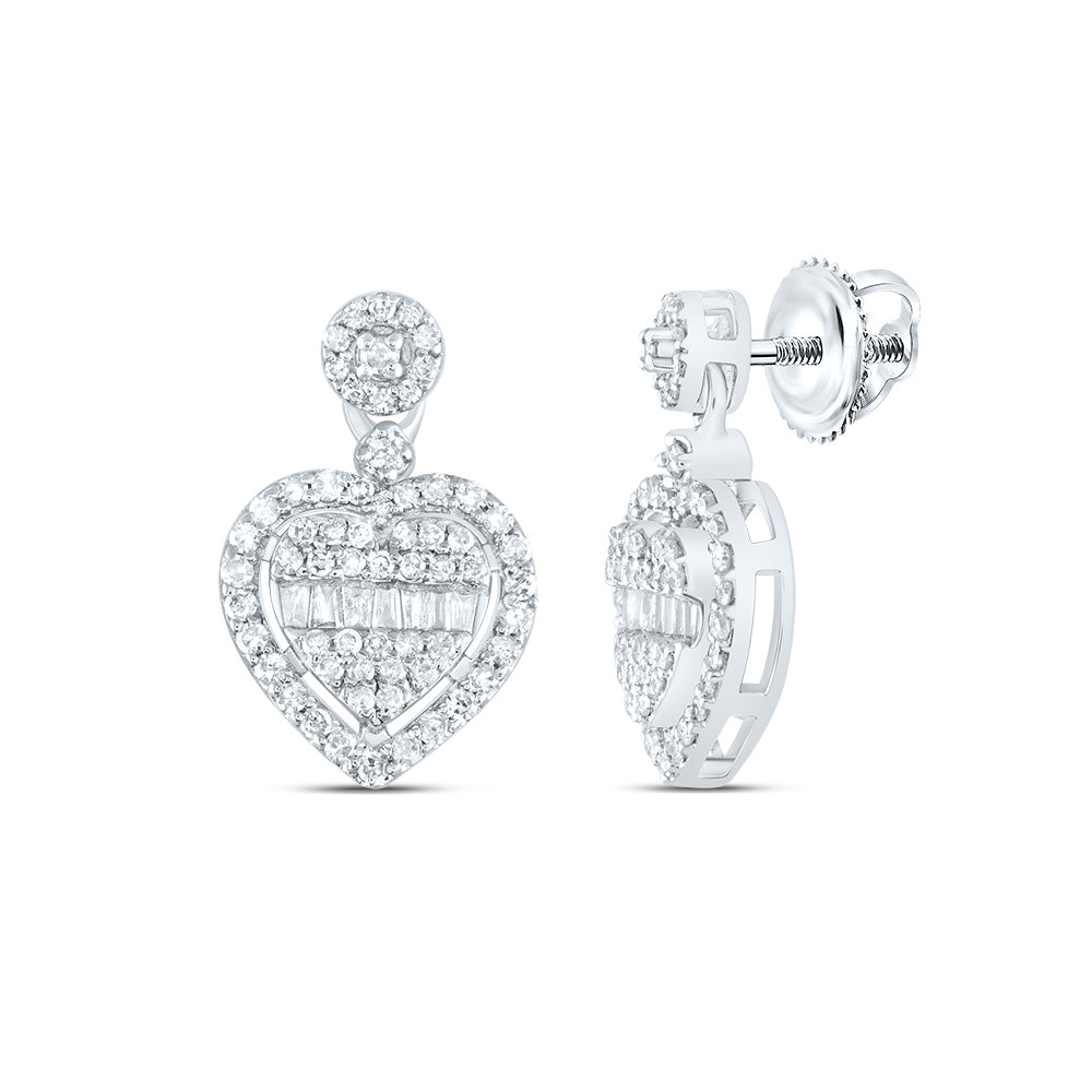 1/2CTW-DIA P1 GIFT HEART DANGLING EARRING