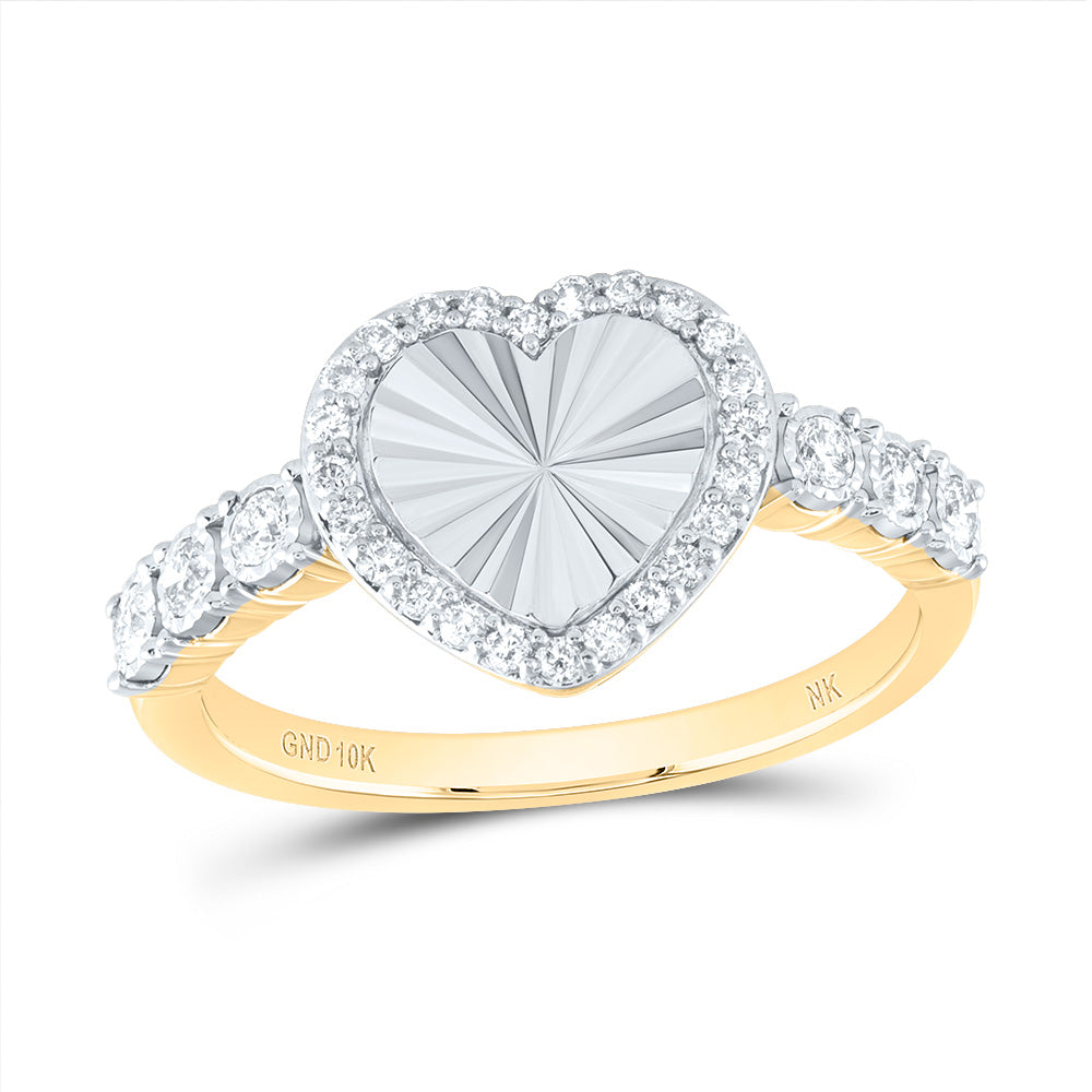 1/4CTW-DIA NK FASHION HEART RING