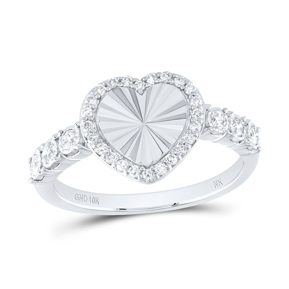 1/4CTW-DIA NK FASHION HEART RING