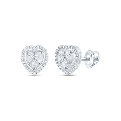 1/3CTW-DIA CN FASHION HEART STUD EARRING