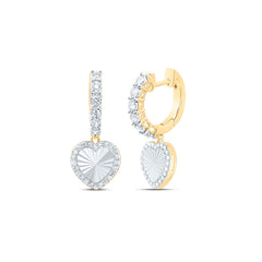 1/2CTW-DIA NK FASHION HEART DANGLING EARRING