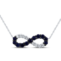 1/8CTW-DIA P1 3/8CTW RD-BS NAT GEM GIFT INFINITY NECKLACE (18 INCH)