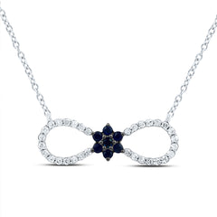 1/8CTW-DIA P1 1/10CTW RD-BS NAT GEM GIFT INFINITY NECKLACE (18 INCH)