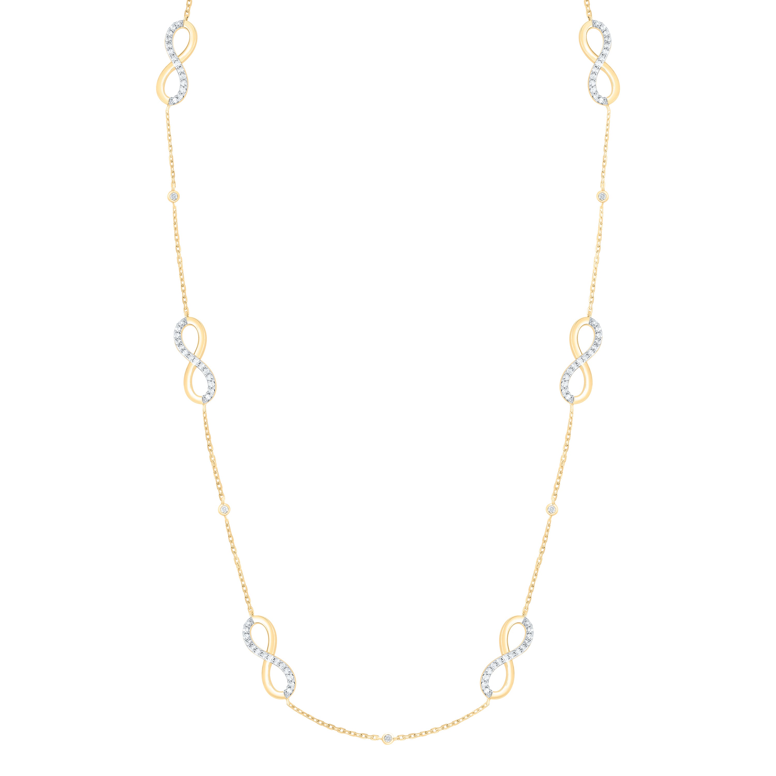 3/8CTW-DIA P1 GIFT INFINITY NECKLACE (16 INCH)