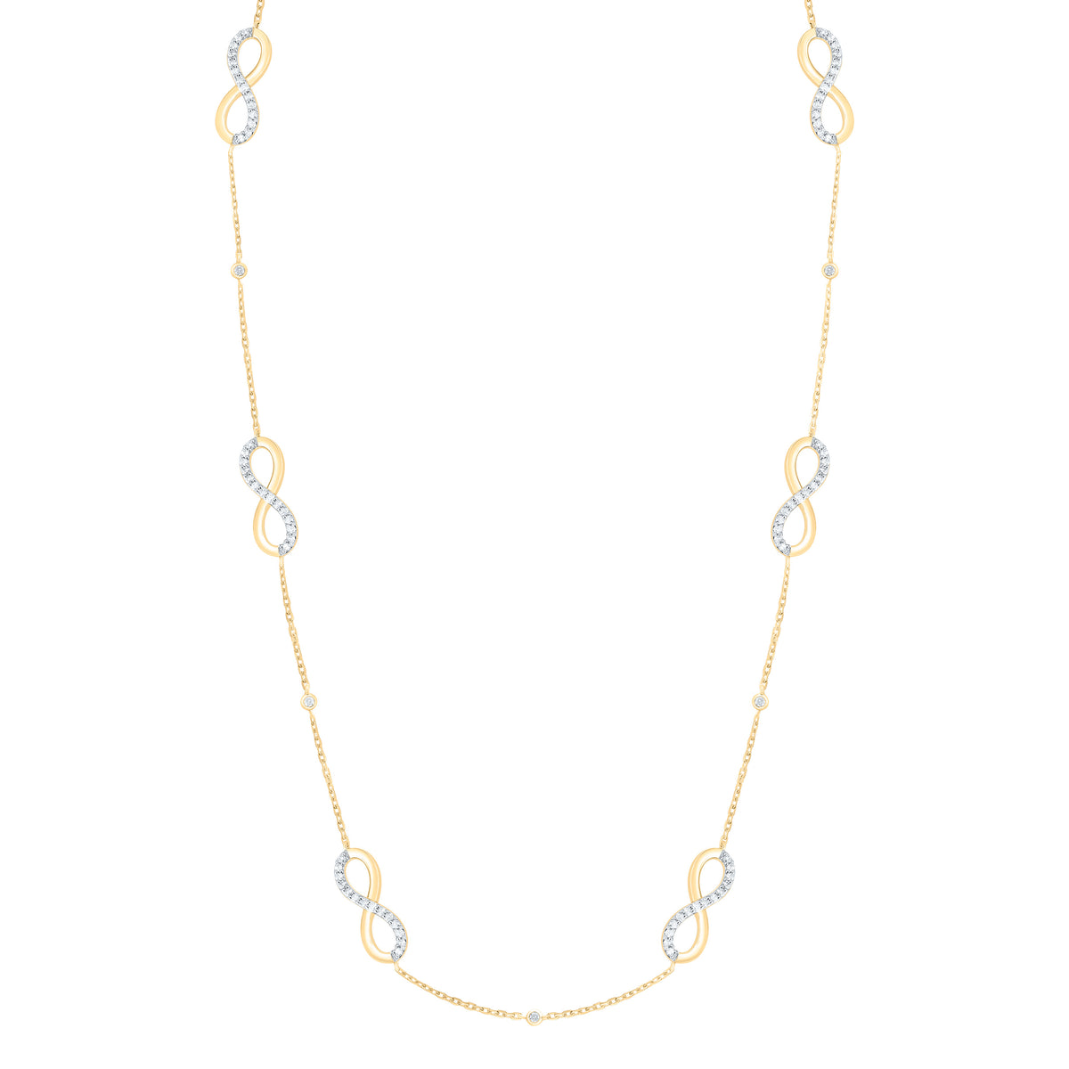 3/8CTW-DIA P1 GIFT INFINITY NECKLACE (16 INCH)