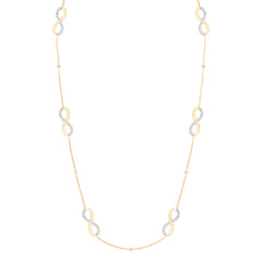 3/8CTW-DIA P1 GIFT INFINITY NECKLACE (16 INCH)
