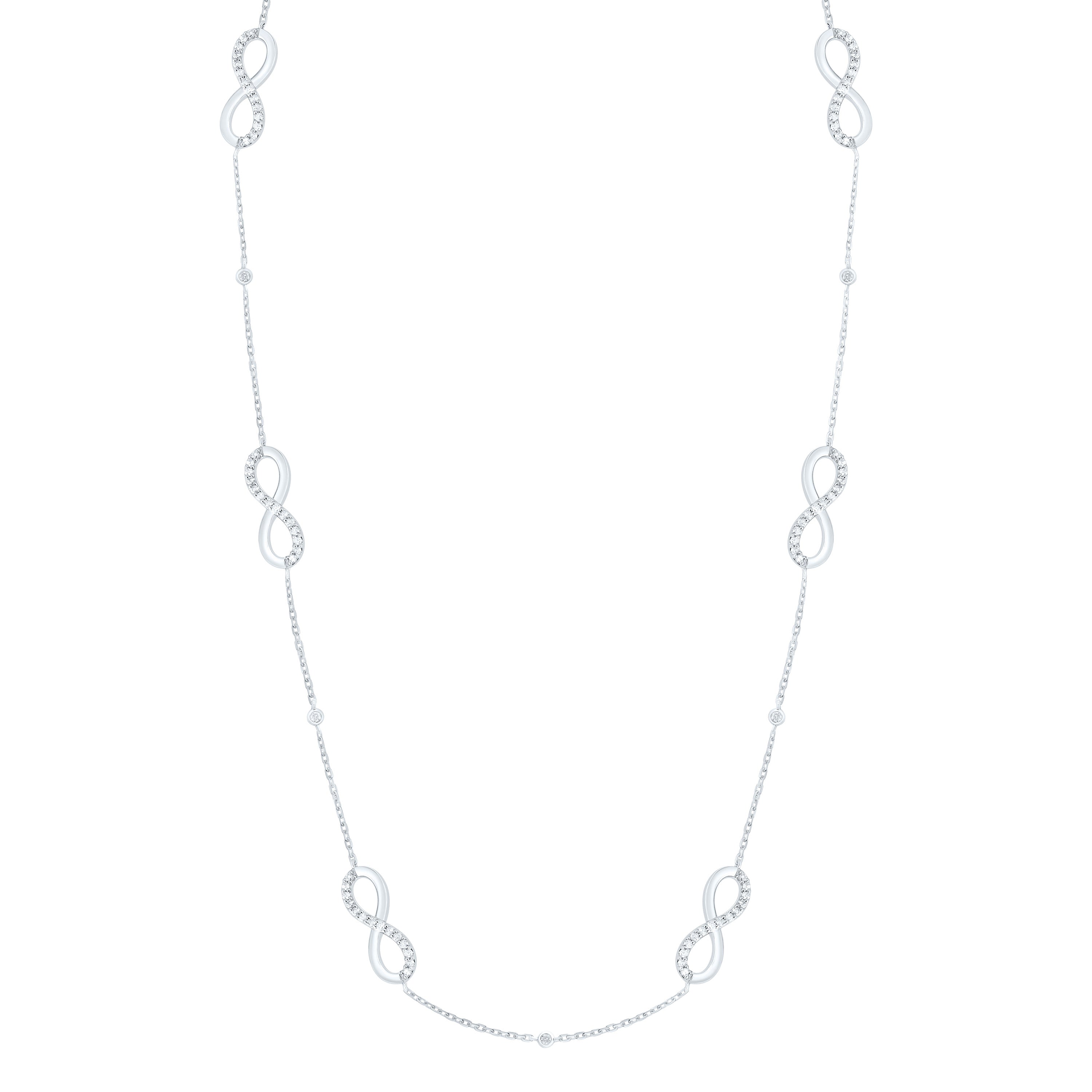 3/8CTW-DIA P1 GIFT INFINITY NECKLACE (16 INCH)