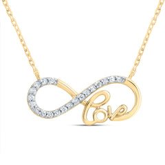 1/12CTW-DIA P1 GIFT INFINITY LOVE NECKLACE (18 INCH)