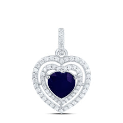1/2CTW-DIA CN 7.50 MM HS-BS NAT GEM FASHION HEART PENDANT