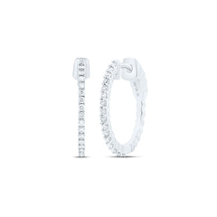 3/8CTW-DIA NK FASHION HOOP EARRING
