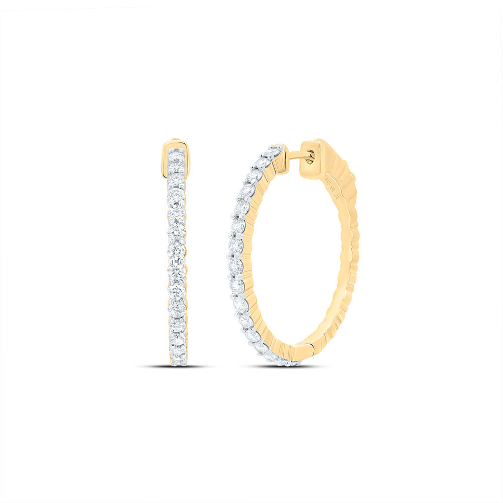 7/8CTW-DIA NK FASHION HOOP EARRING