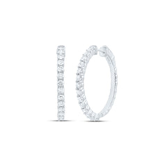 1 7/8CTW-DIA NK FASHION HOOP EARRING