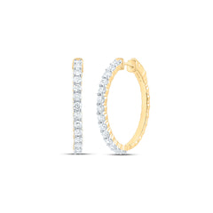 1 7/8CTW-DIA CN FASHION HOOP EARRING