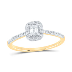 1/3CTW-DIA ANA M 1/5CT-CEM FASHION PROMISE EMERALD RING