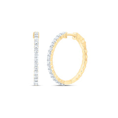1 1/4CTW-DIA CN FASHION HOOP EARRING