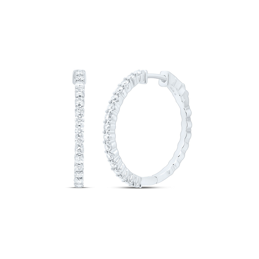 1 1/4CTW-DIA CN FASHION HOOP EARRING