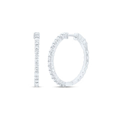 1 1/4CTW-DIA CN FASHION HOOP EARRING