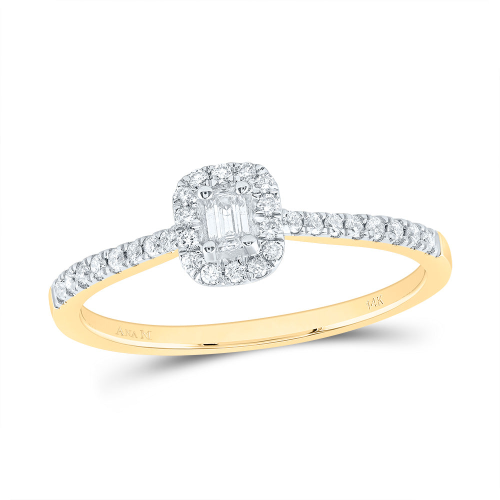 1/4CTW-DIA ANA M  FASHION PROMISE EMERALD RING