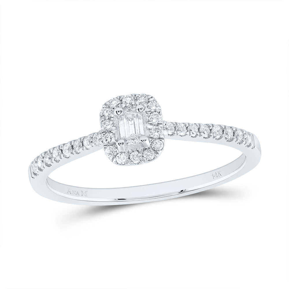 1/4CTW-DIA ANA M  FASHION PROMISE EMERALD RING