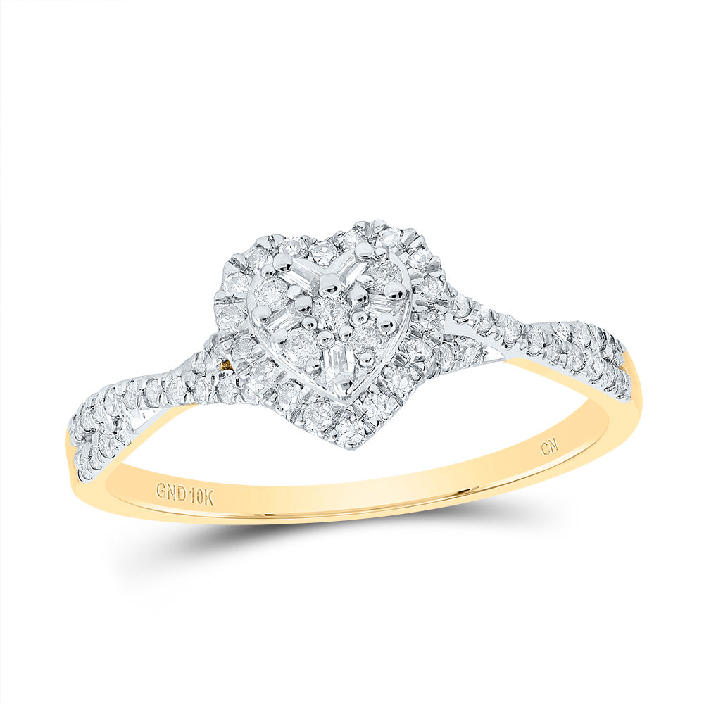 1/4CTW-DIA CN FASHION HEART RING