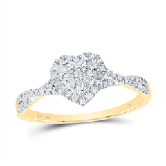 1/4CTW-DIA CN FASHION HEART RING