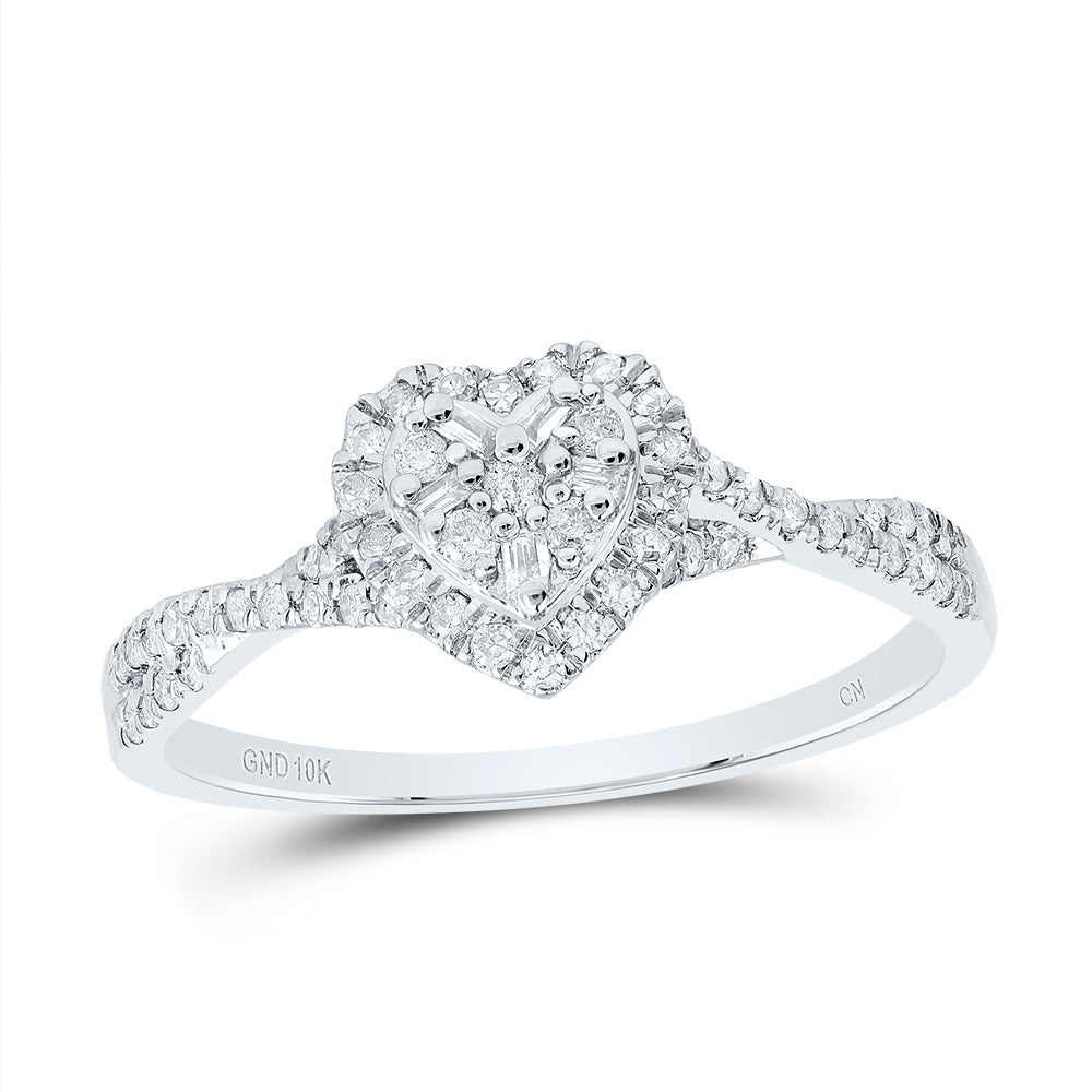 1/4CTW-DIA CN FASHION HEART RING