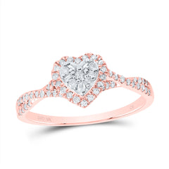 1/4CTW-DIA CN FASHION HEART RING