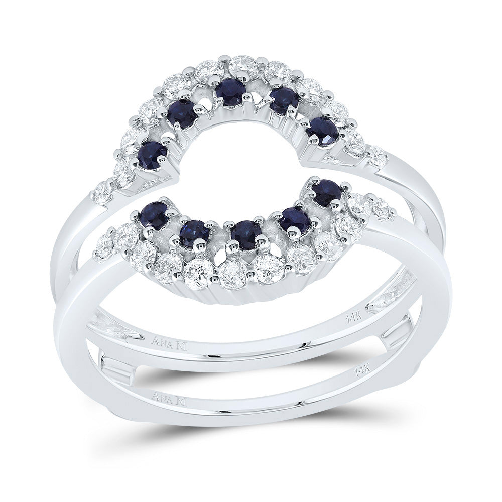 1/3CTW-DIA ANA M 1/5CTW-RD-BS NAT GEM  ENHANCER  RING