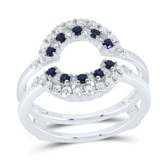 1/3CTW-DIA ANA M 1/5CTW-RD-BS NAT GEM  ENHANCER  RING