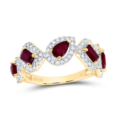 1/3CTW-DIA CN 5/8CTW PS-RU 1/2CTW EM-RU NAT GEM FASHION RING