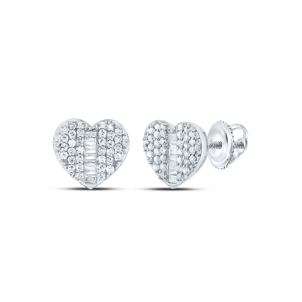 3/8CTW-DIA P1 GIFT HEART EARRINGS