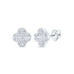 1/4CTW-DIA P1 GIFT CLOVER STUD EARRING