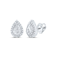 1/4CTW-DIA P1 GIFT PEAR BAGUETTE EARRING