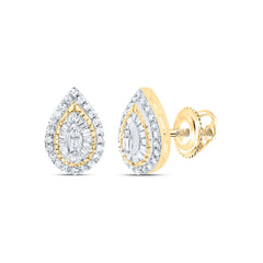 1/3CTW-DIA P1 GIFT PEAR BAGUETTE EARRING