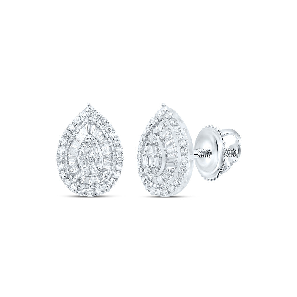 1/2CTW-DIA P1 GIFT PEAR BAGUETTE EARRING