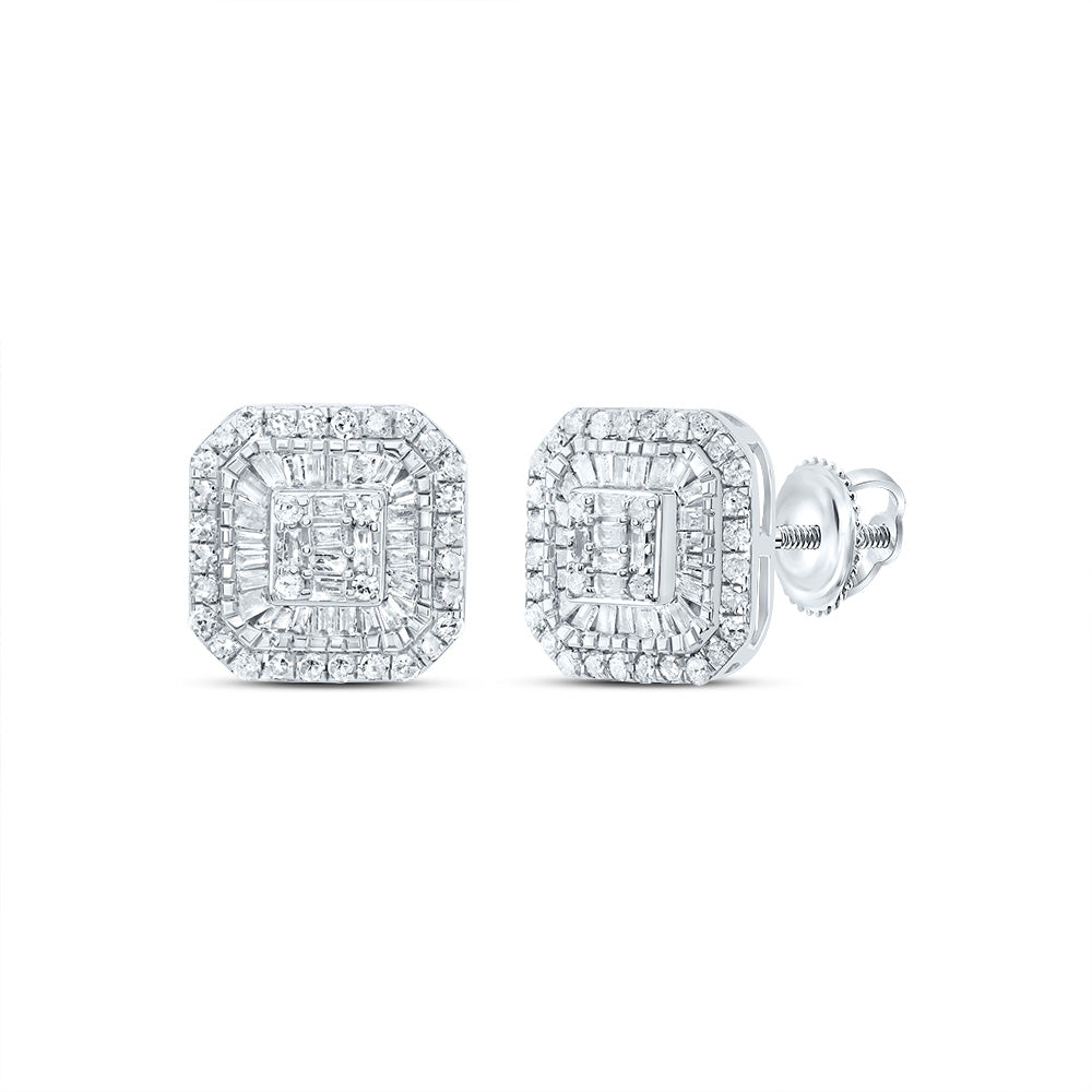 3/4CTW-DIA P1 GIFT OCTAGON BAGUETTE EARRING