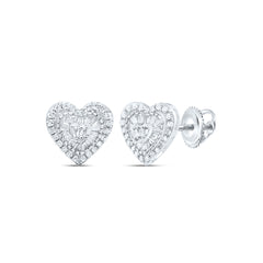 3/8CTW-DIA P1 GIFT HEART BAGUETTE EARRING